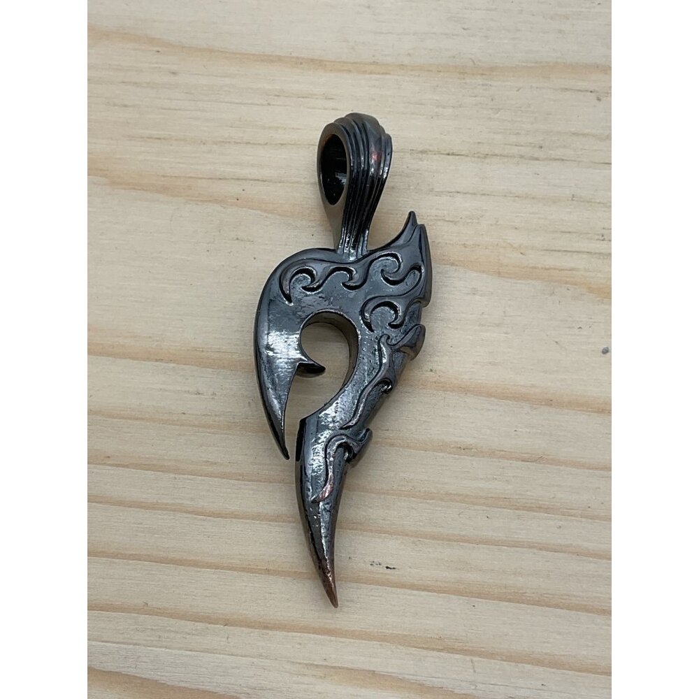 Bico Australia Outlaw E233 silver-plated pewter pendant with a matte finish